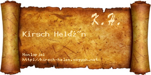 Kirsch Helén névjegykártya